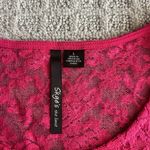 NWT Skye's The Limit Womens Large L Pink Lace Floral Dressy Tank Top Valentine Photo 4