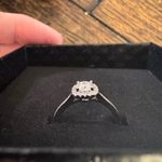 ring size 7 925 sterling silver halo cushion cut new moissanite Photo 1