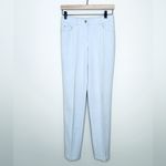 Akris  Magda Slim Fit Silk Cotton Stretch Powder Blue Jean Pants Size 4 Photo 11
