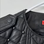 Alice + Olivia  Siri Quilted Studded Black 100% Lamb Leather Jacket Size: M Photo 9