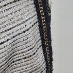  Silver and Black Blazer Size 12 Petite Kasper Dressy Collarless Blazer Photo 6