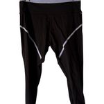 Lululemon Black Purple Crossover Leggings Sz 10 Mid Rise Stretch Athletic Pants Photo 0