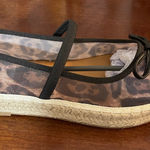 Ccocci Women’s Cocci Leopard Print Mesh Espadrille Flats with Strap NIB Ballerinas 🐆 Photo 0