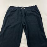 Roxy Black Linen Blend Wide Leg Lounge Pant XL Photo 6