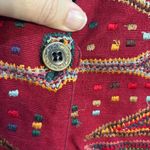 Chico's  womens embroidered southwestern boho hippie western artsy vest red 1 Photo 1