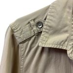Sonoma Cotton  Khaki Metal Button Up Snap Pocket Button Tab Long Sleeve Shirt L Photo 8