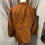 Christopher & Banks 🌸NWT  BROWN FAUX SUEDE JACKET SIZE LARGE🌸 Photo 3