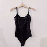 LNA  Leopard Print Bodysuit Sleeveless Tank Cami Grey Black Photo 3