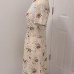 The Kooples Silk Cream Floral Lace Inset Ruffle Dress Photo 5