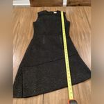 Carven black asymmetrical jaquered black sleeveless Shift Cocktail mini Dress 34 Size 4 Photo 5