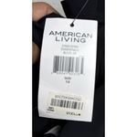 American Living  New Black White Square Neck Dress Women's Size 14 Sheath NWT Photo 6