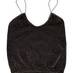 Free People Intimately Black Gold Sparkle Holiday Crop Top Tank Size XS/S Photo 0