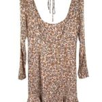 Free People Women's Boheme Milkmaid Dress Flounce Mini Floral Ivory Long Sleeve Photo 15