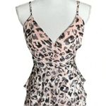 Hutch Elsa Pink Black Animal Print Ruffle High-Low Wrap Dress Size Small Photo 10