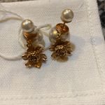 Christian Dior Dior Tribales Earrings Matte Pink-Finish Metal and White Resin Pearls Photo 2