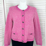 Torrid  Tweed Knit Button Up Cardigan Sweater Pink Marled Size 1X Photo 0