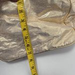 Betsey Johnson Betseyville Gold Tote Bag Lightning Bolt Charm Travel Campus Zip Photo 13