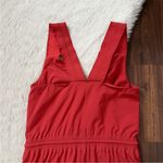 Athleta Savannah Jumpsuit Size 6 Currant Red Wide Leg Travel Lightweight Active Photo 9