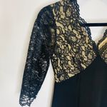 NWOT Vintage Cocktail Dress Lace Black Sleeves Sz 2 Petite Photo 7