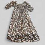 Baum und Pferdgarten animal print midi length square neck Tent Dress size XS Brown Photo 0