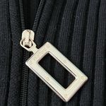 Wolford Thelma Strip Cardigan Ribbed Virgin Wool Fitted Zip Dress | Black | M Size M Photo 5