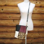 NWT Black White Crossbody Leather Bag Black Photo 2