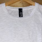 Bobi Los Angeles Slub Cotton Cuffed Short Sleeve Tee Size Small White Photo 1