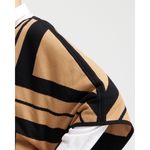 Chico's  Reversible Knit Triangle Poncho Black Brown Tunic Sweater Top, Size‎ L XL Photo 1