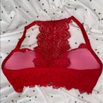 PINK - Victoria's Secret PINK Victoria Secret Red Lace Wireless Bralette Photo 1