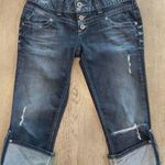 Guess NWOT distressed capri jeans with zipper bottom. Sz 28 Photo 0