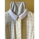 Sandro Paris Yellow Gingham Collar Sleeveless Mini Summer Dress Size 1 Small Photo 3