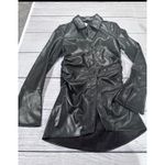 ZARA  Black Fitted Faux Leather Overshirt NWOT Photo 4