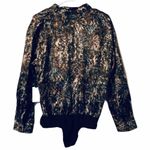 ASTR  The Label Yvette Sequin‎ Print Bodysuit NWT Large Photo 7