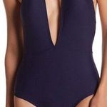 Ted Baker Swim Navy Blue Halter Swimsuit One piece Photo 0