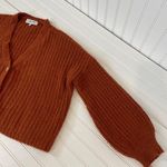 Willow and Wind Brown Ribbed Knit V Photo 5