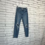 Levi's Levi’s 724 High Rise Straight Crop Distressed Jeans Women’s 27 Light Wash Denim Photo 1