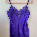 Victoria's Secret Vintage 90s Gold Label Satin Royal Purple Lingerie Slip Size S Photo 0