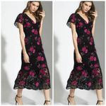 Anthropologie /SHOSHANNAAudette Rose Embroidered Lace Midi Dress In Assorted Photo 2