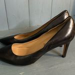 Diane Von Furstenberg  Black Leather Heels | Size 9 Photo 0
