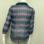 Modcloth  sheer navy button down ballerina blouse Photo 6