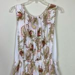 J. Jill White Floral Paisley Apron Sleeveless Midi Maxi Dress Size M Size M Photo 3