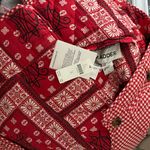 nwt RARE damson madder Anthropologie Macy reversible gingham printed jacket coat White Size 10 Photo 4