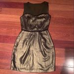 Charlotte Ronson | Metallic Gold Tulip Dress 0 Photo 2