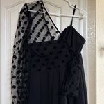 SheIn Elegant Black One-Shoulder Polka Dot Pantsuit Photo 2