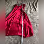 Elegant Vintage Red Satin Maxi Slip Dress Lace Trim Sleepwear Women’s Sz S EUC Photo 7