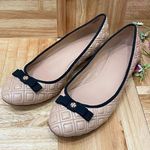 Tory Burch Marion Quilted Ballet Flat North Nappa Gross Grain Quilt Stitch 10.5 Photo 0