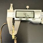 Vintage AURAFIN 14k Italy Tricolor 4mm Braided Flat Snake Chain 7" Bracelet 3g. Gold Photo 13