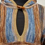 Vintage Montgomery Ward Space Dye Sweater with Toggle Closure Blue Photo 2