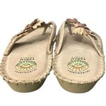 Earth Spirit  Gelron2000 Flower Leather Upper Thong Platform Sandals Crawford 9.5 Photo 5