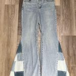 SO ® Low-Rise Patchwork Extreme Flare Jeans 9 / 29W 70s Retro Boho Summer Photo 2